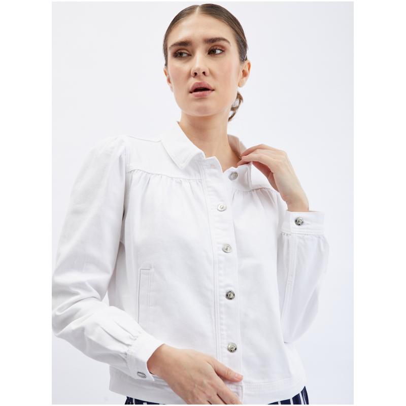 Bílá dámská džínová bunda