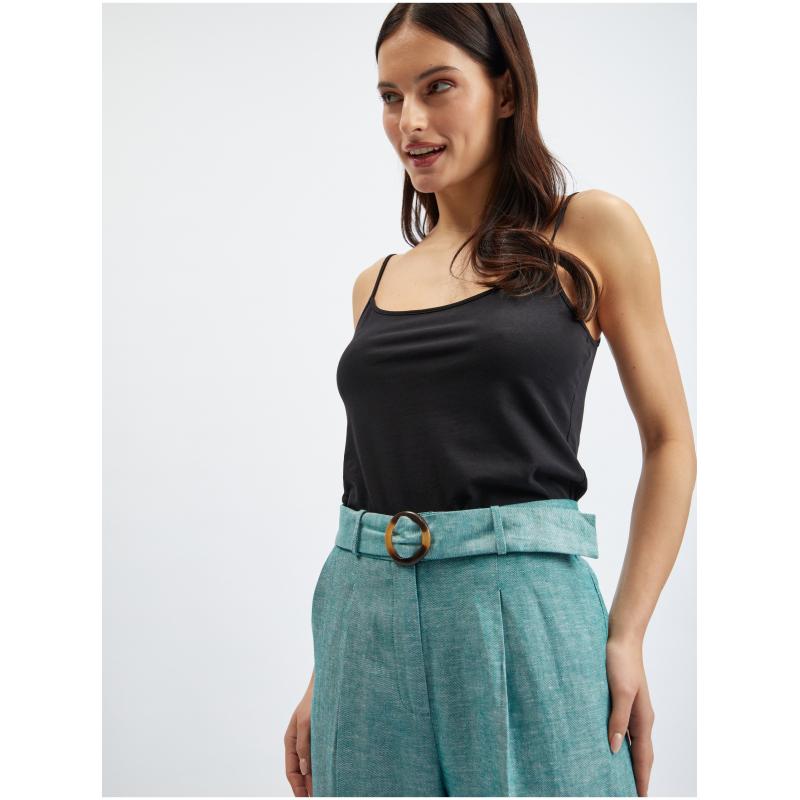 Zelené dámské kalhoty