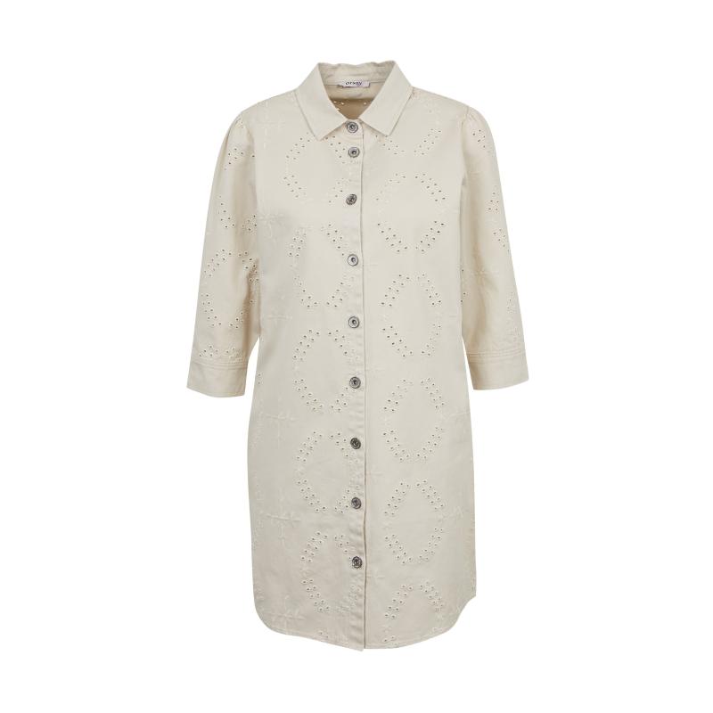 Bézs színű női farmerruha