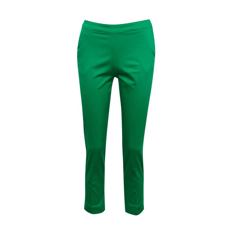 Zelené dámske skrátené nohavice