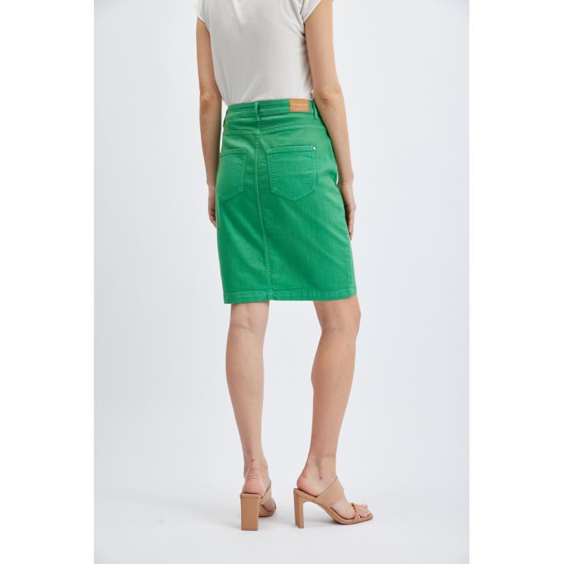 Zelená dámska džínsová sukňa