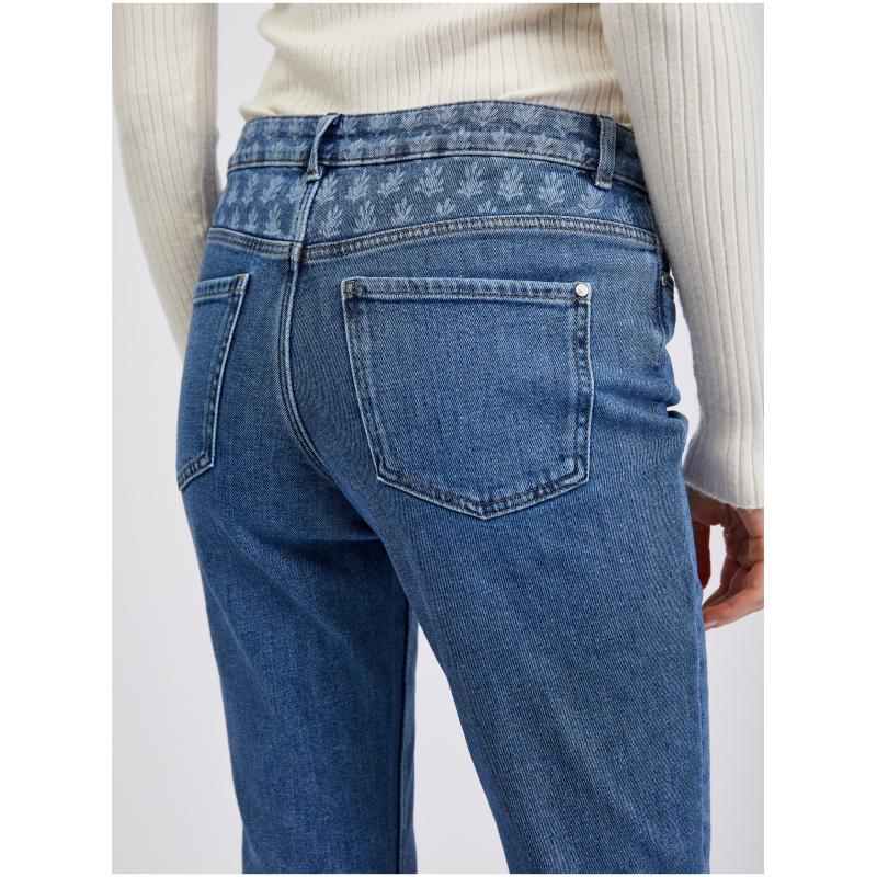 Modré dámské straight fit džíny