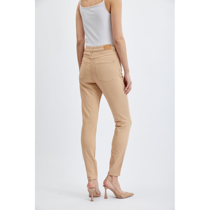 Béžové dámské skinny fit džíny