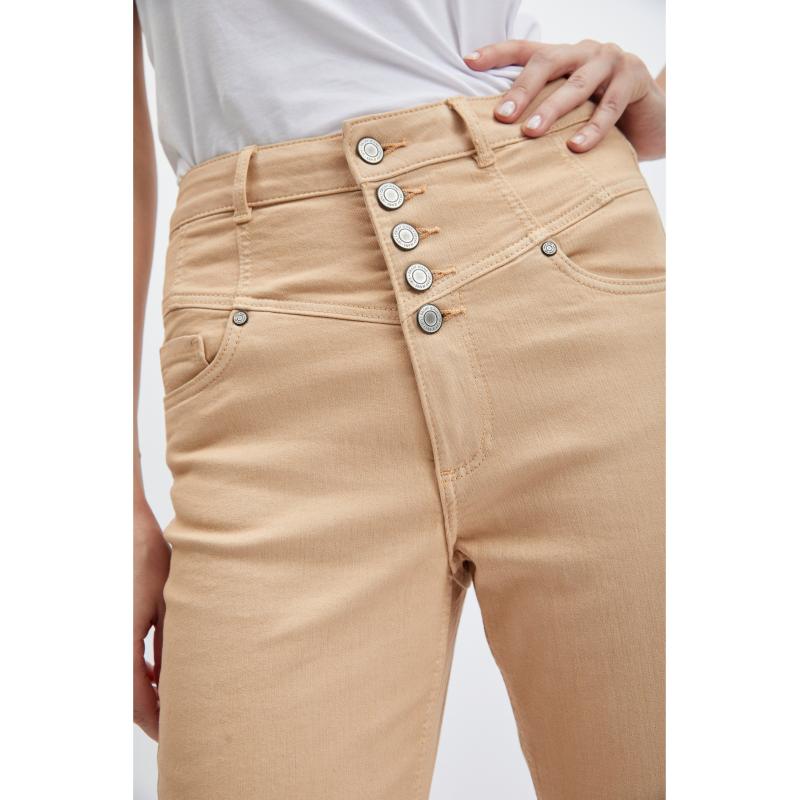 Béžové dámské skinny fit džíny