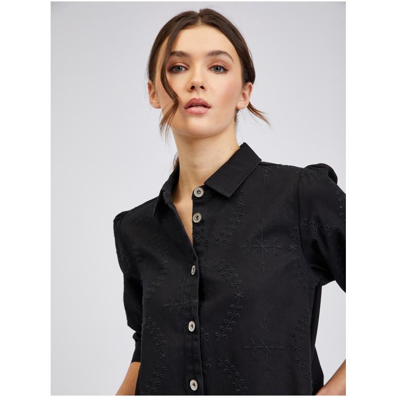 Čierne dámske džínsové šaty