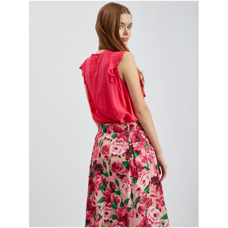 Tmavoružová dámska blúzka