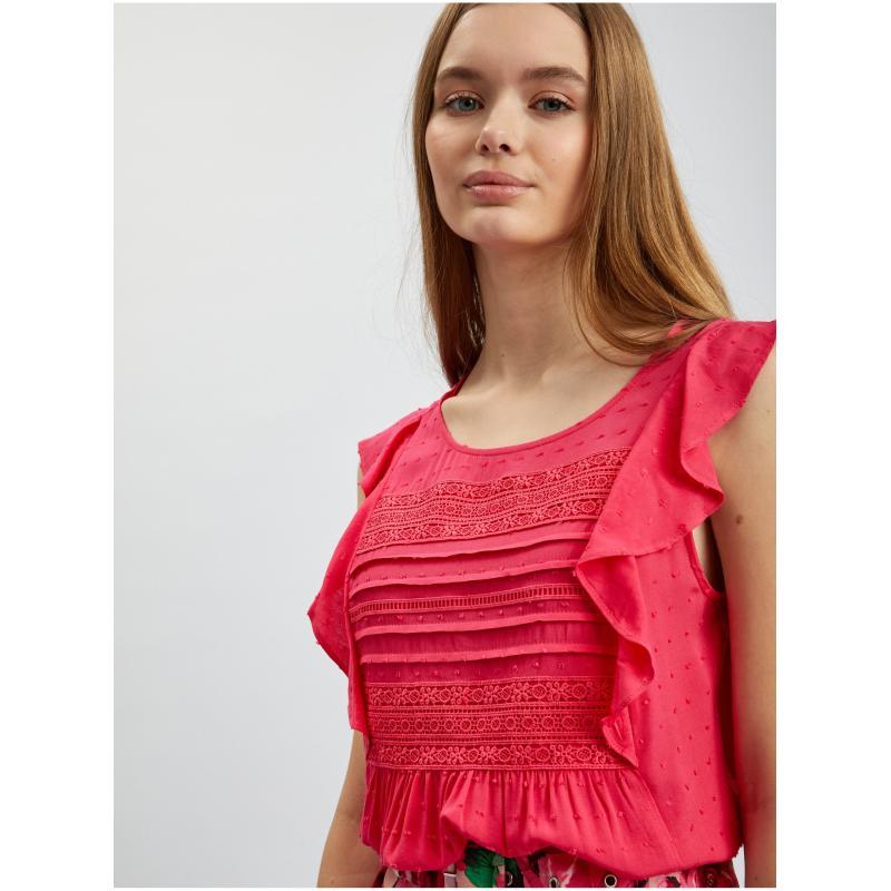 Tmavoružová dámska blúzka