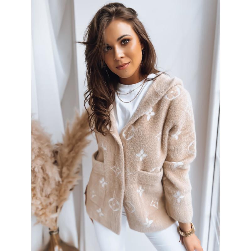 Dámský kabát ala alpaka FORTY světle béžový  