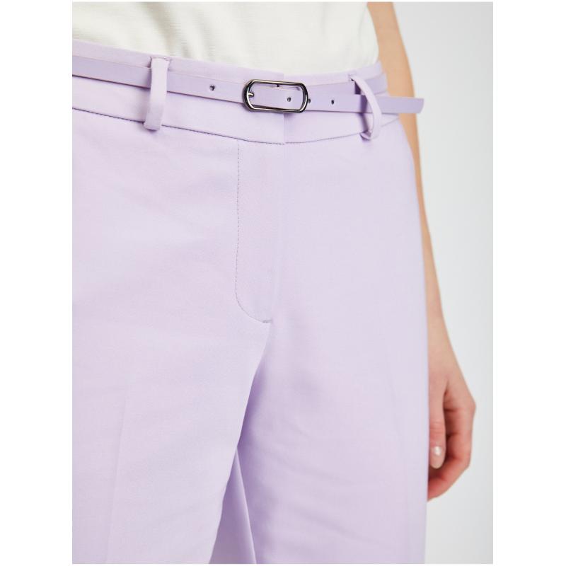 Világoslila női övvel ellátott, rövidnadrág