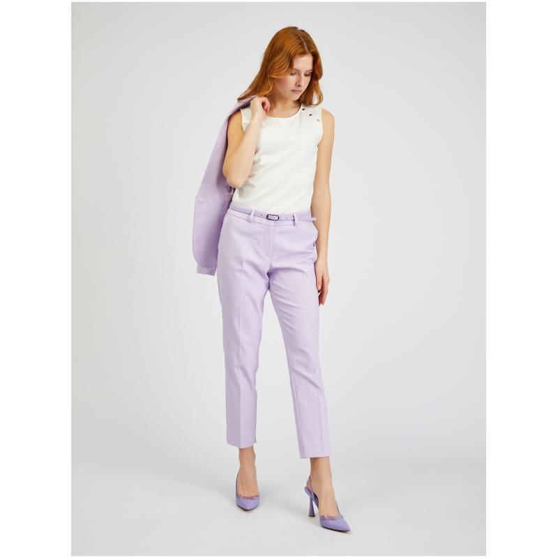 Világoslila női övvel ellátott, rövidnadrág