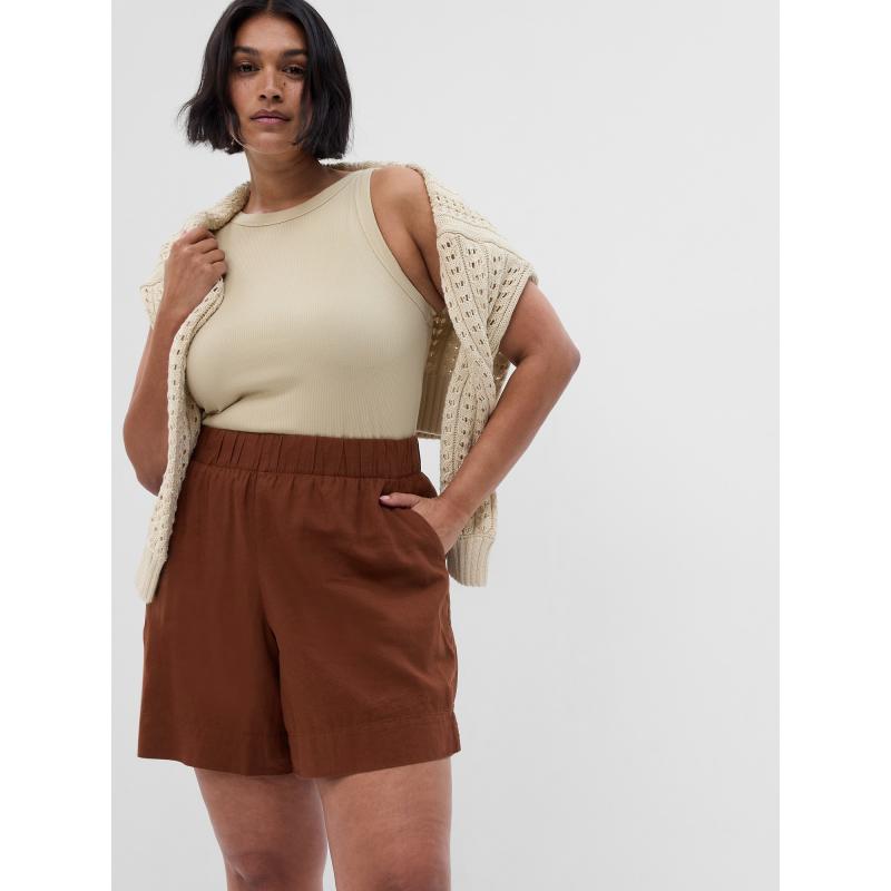 Plátenné šortky s elastickým pásom