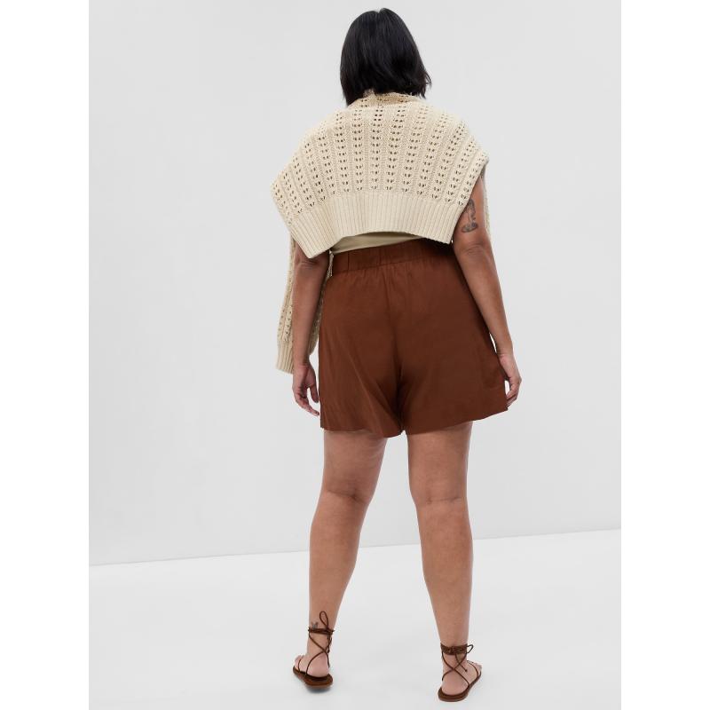 Plátenné šortky s elastickým pásom