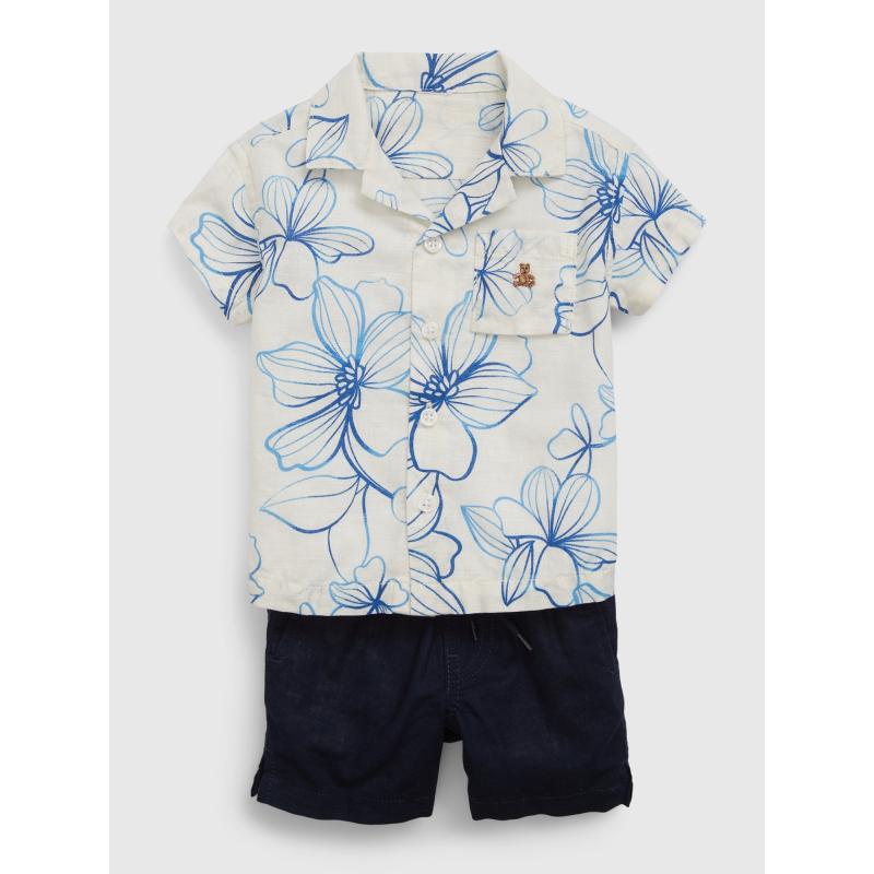 Baba vászon póló és rövidnadrág