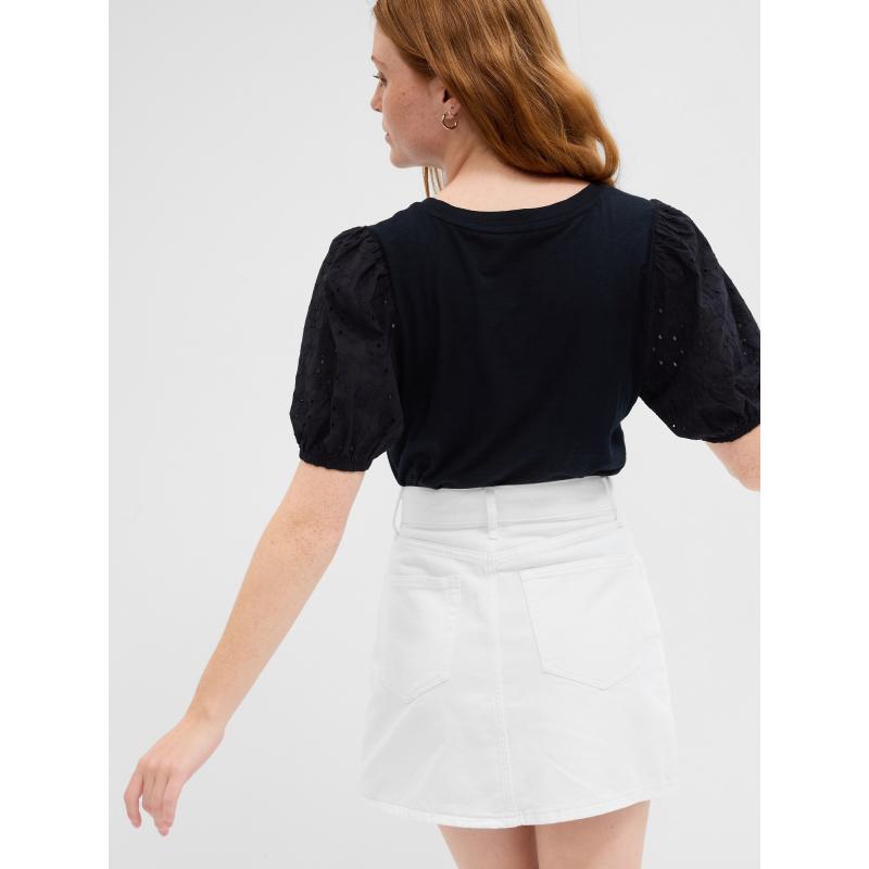 Tričko s čipkovanými rukávmi