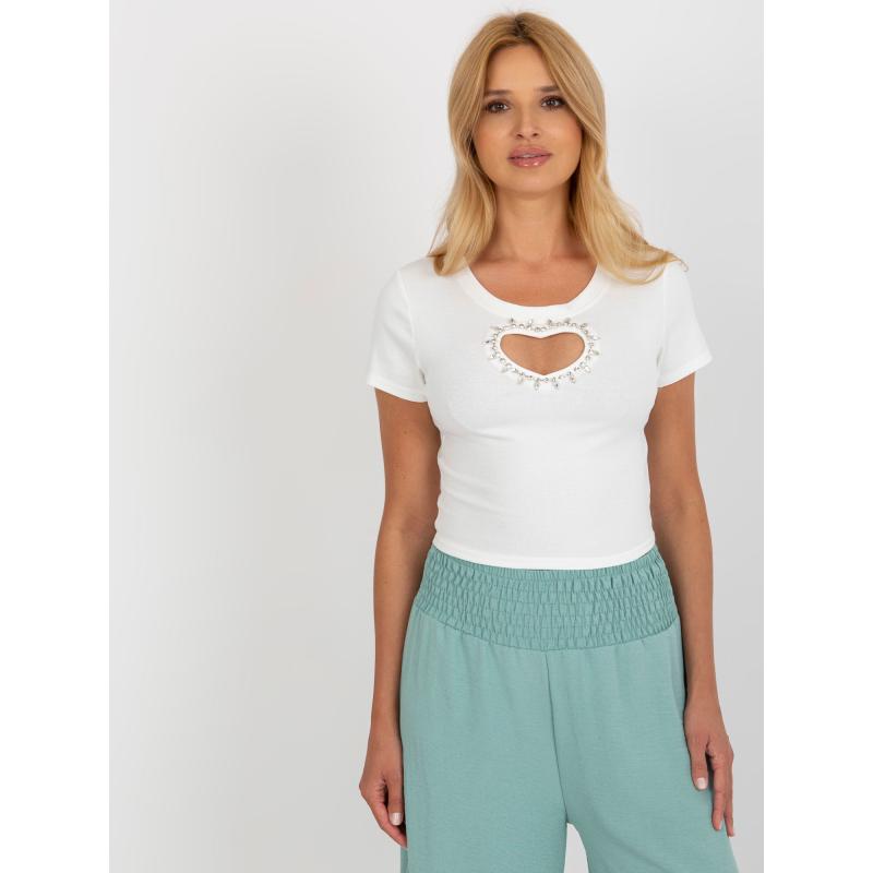 Dámské tričko s výřezem HARTA ecru