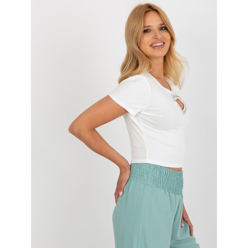 Dámské tričko s výřezem HARTA ecru