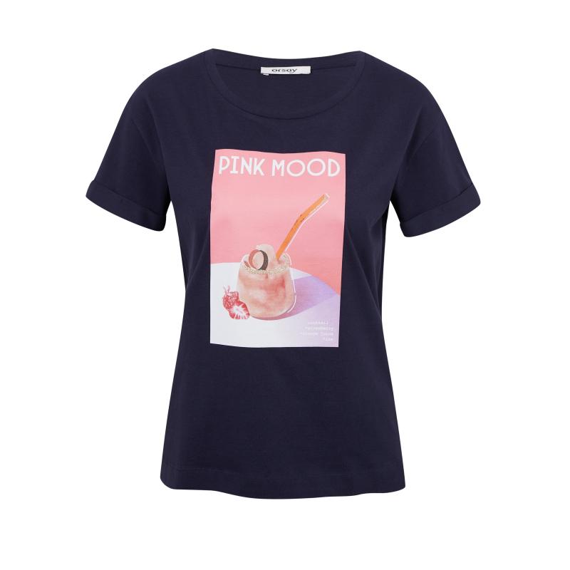 Tmavomodré dámske tričko