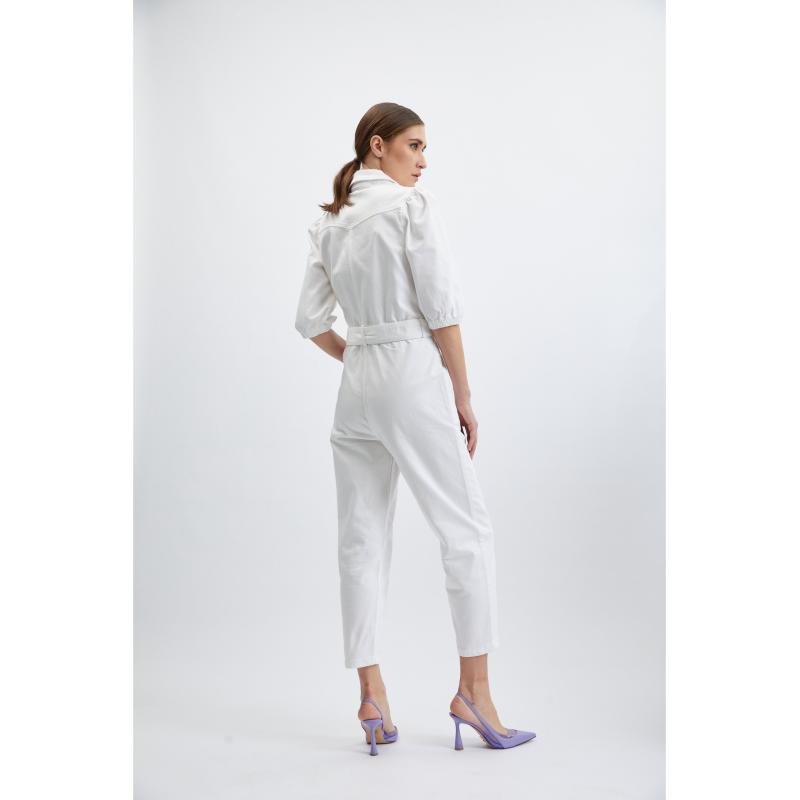 Fehér női farmer overall