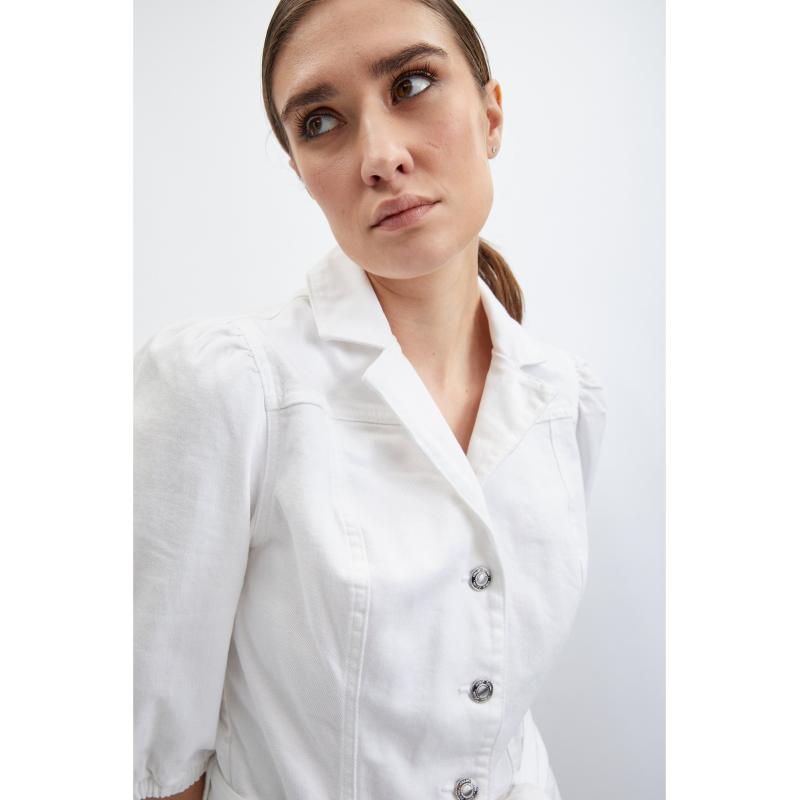 Fehér női farmer overall