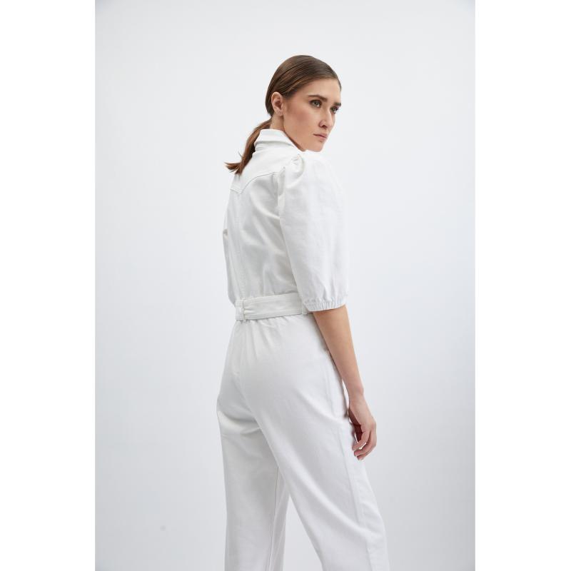 Fehér női farmer overall