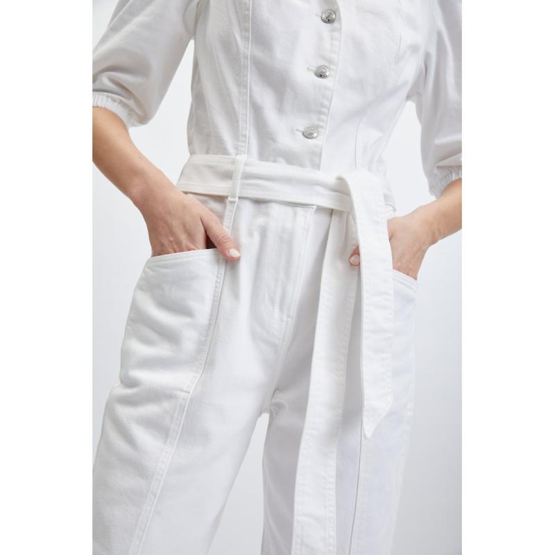 Fehér női farmer overall