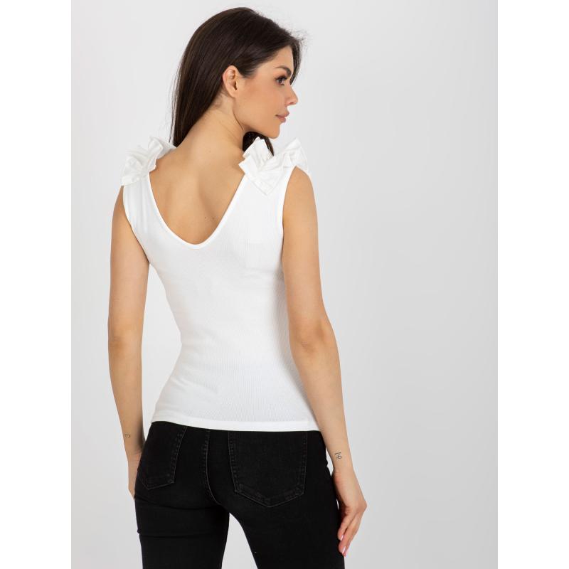 Dámský top s výstřihem na zádech JOLENTA ecru