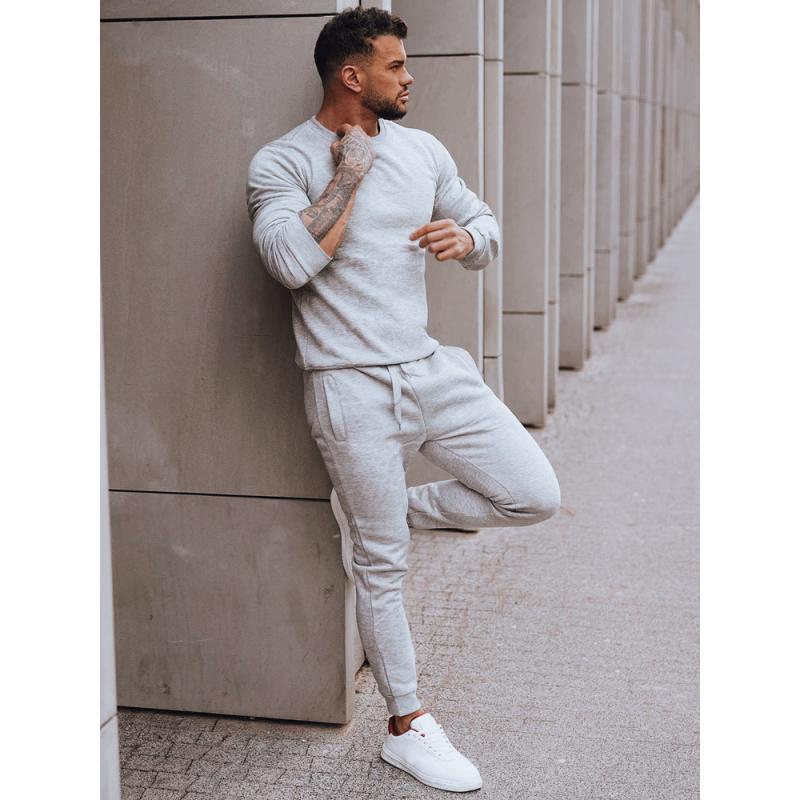 Pánská mikina hladká LELA šedá 