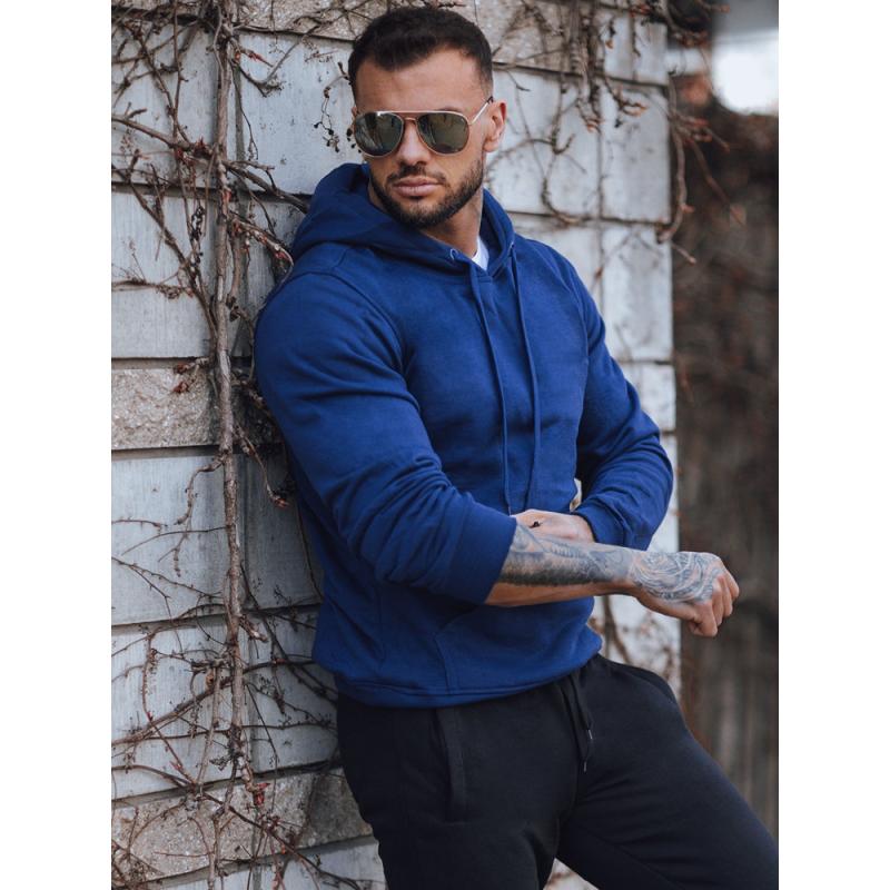 Férfi kapucnis pulóver RIVAL kék