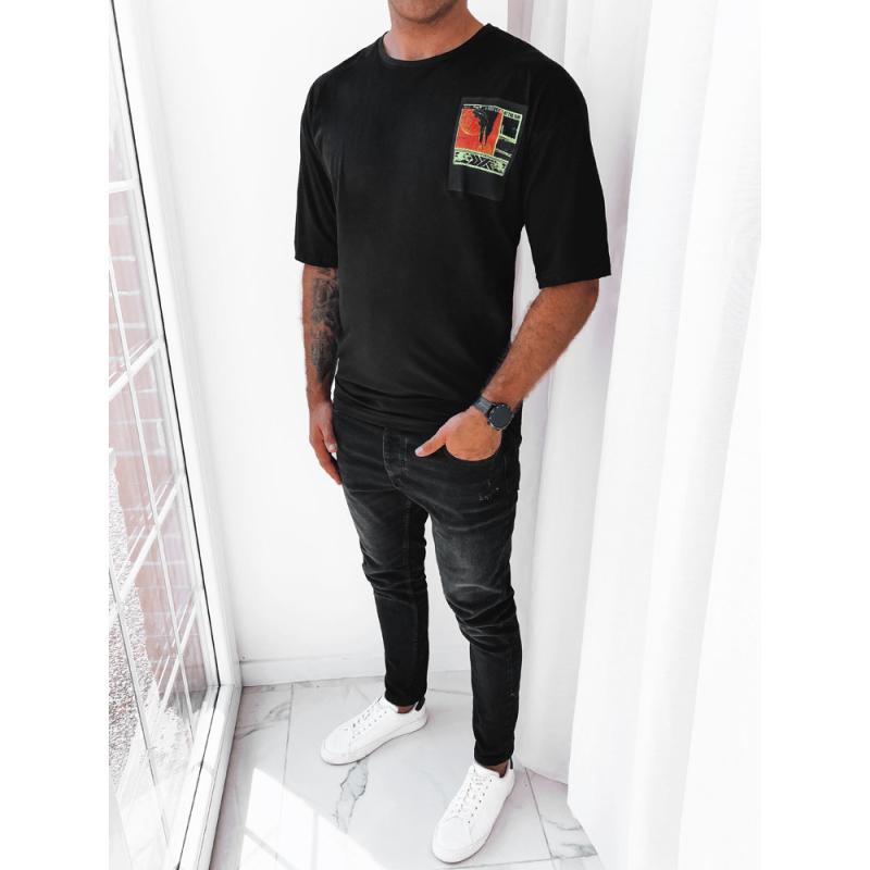 Férfi póló nyomtatott PICTURE fekete