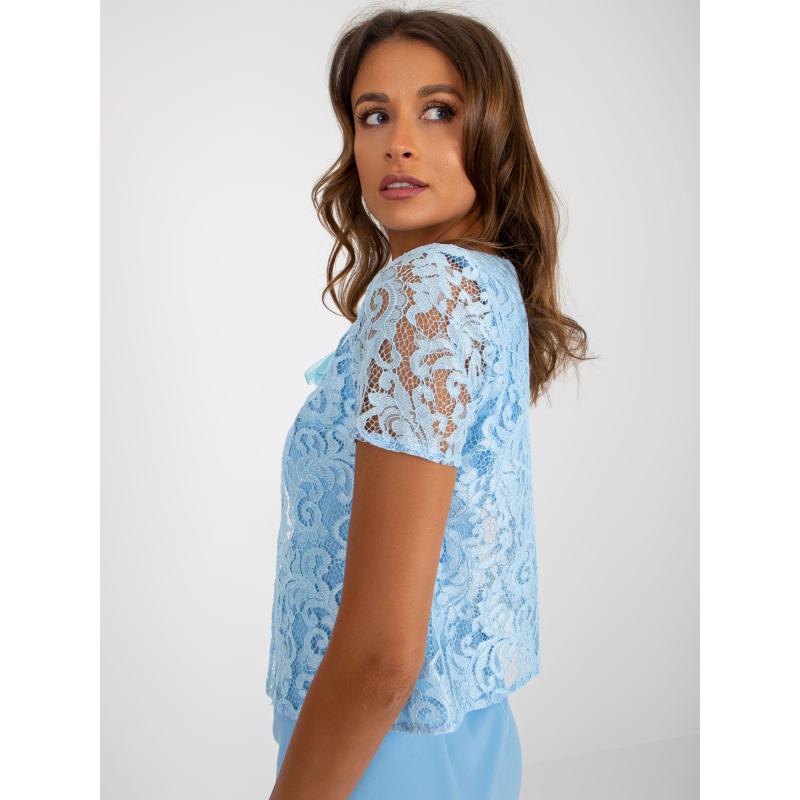 Dámské šaty bez rukávů ALICE světle modré  