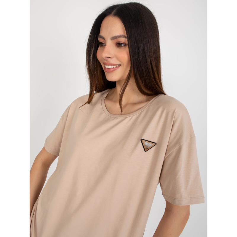 Dámská halenka s krátkými rukávy oversize MARTA béžová  