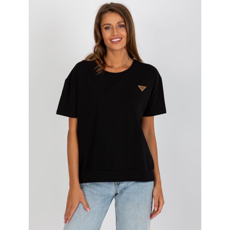 Dámská halenka s kulatým výstřihem oversize DUNGA černá  