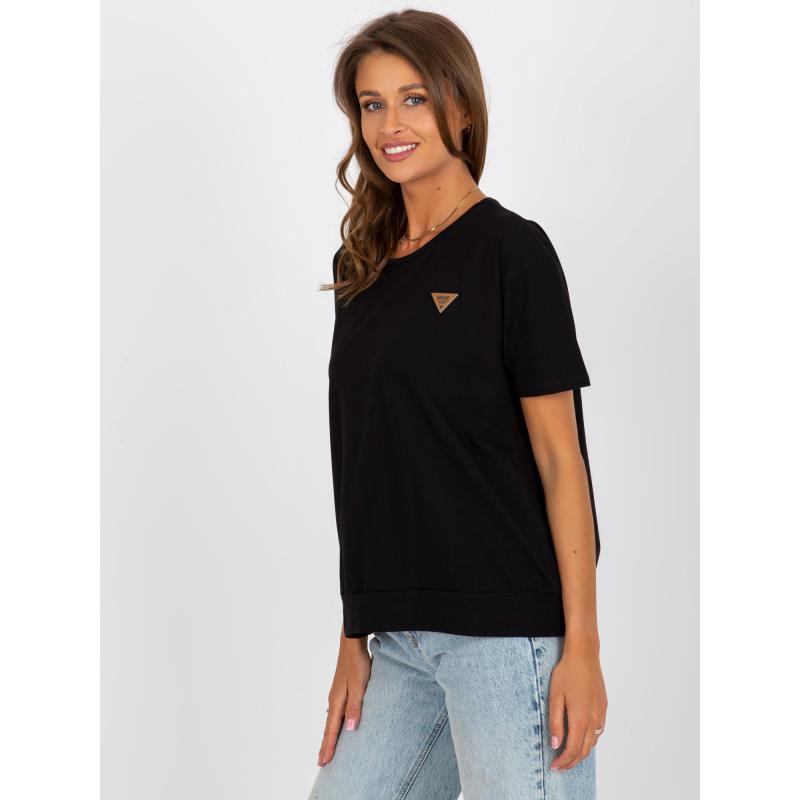 Dámská halenka s kulatým výstřihem oversize DUNGA černá  