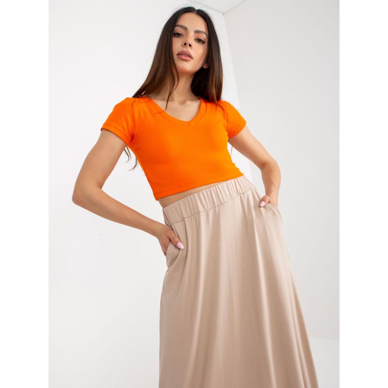 Női szoknya RUE PARIS bézs színben