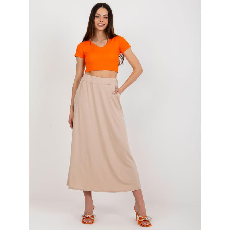 Női szoknya RUE PARIS bézs színben