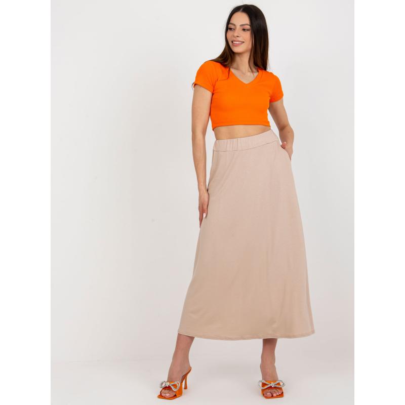 Női szoknya RUE PARIS bézs színben