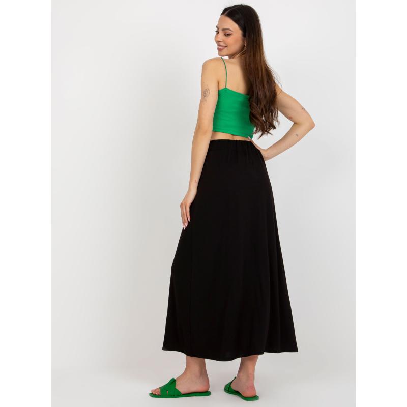 Női szoknya zsebekkel RUE PARIS fekete színben