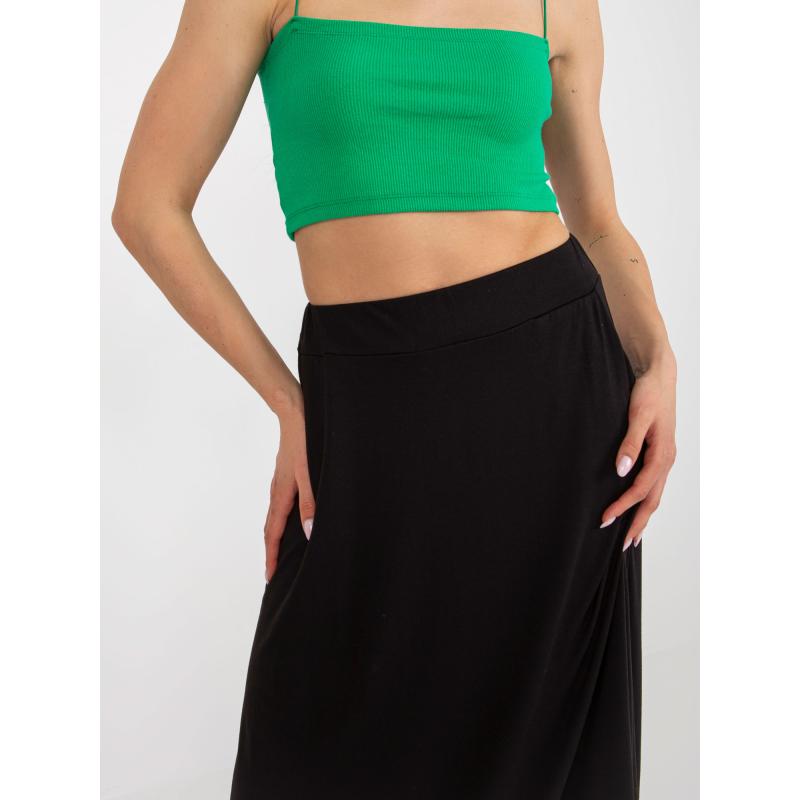 Női szoknya zsebekkel RUE PARIS fekete színben