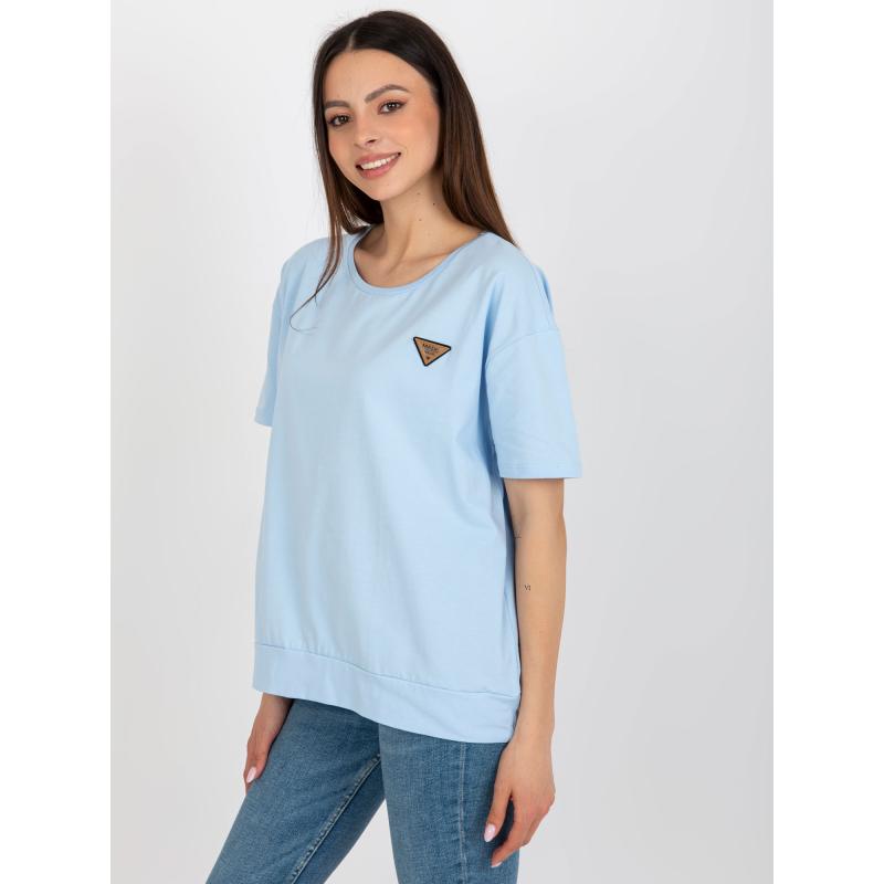 Dámská halenka s našitou kapsou oversize HOA světle modrá  