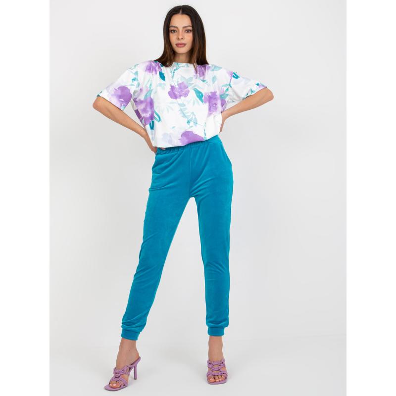 Dámská souprava s potiskem RUE PARIS ecru-modrá