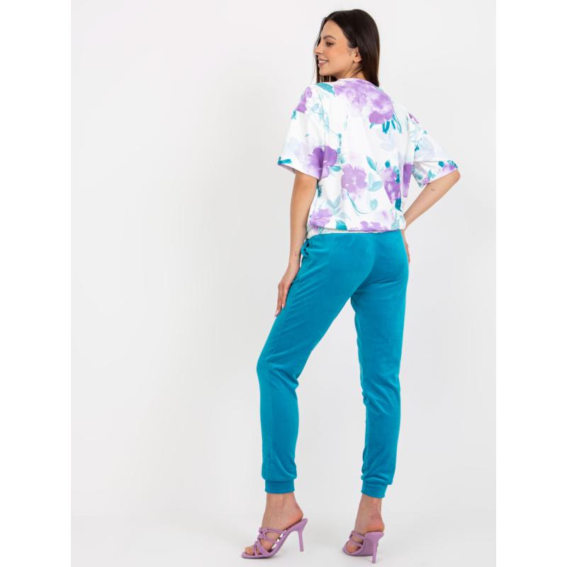 Dámská souprava s potiskem RUE PARIS ecru-modrá