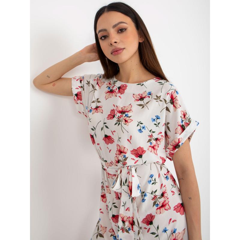 Dámské šaty květované RUE PARIS bílé 