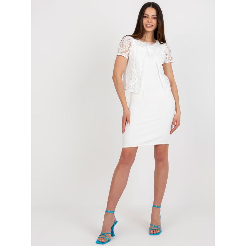 Dámské šaty s bolerkem LYAMA ecru 