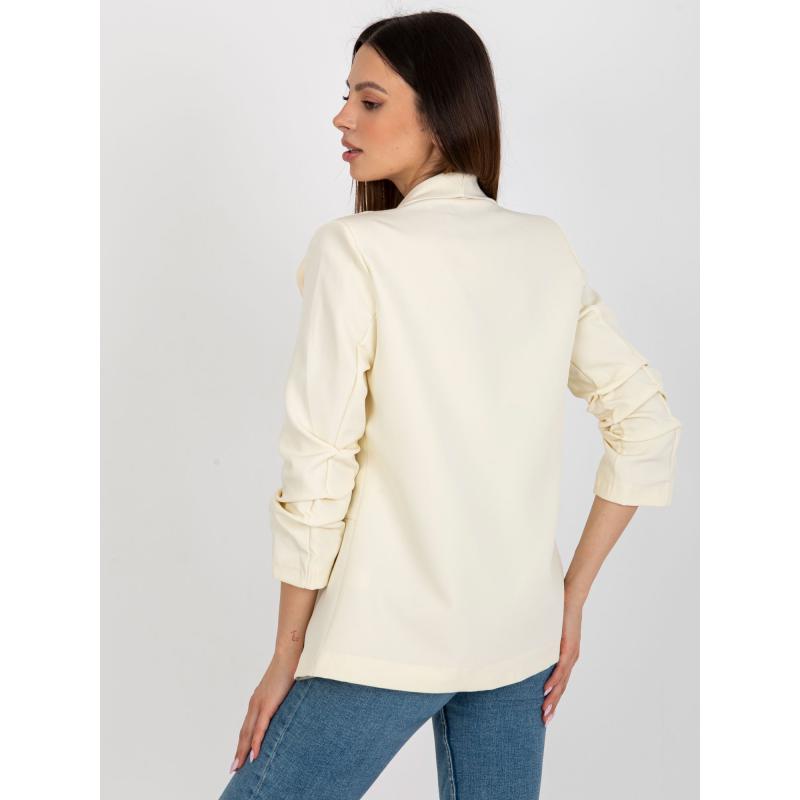 Női dzseki virággal OCH BELLA világos bézs