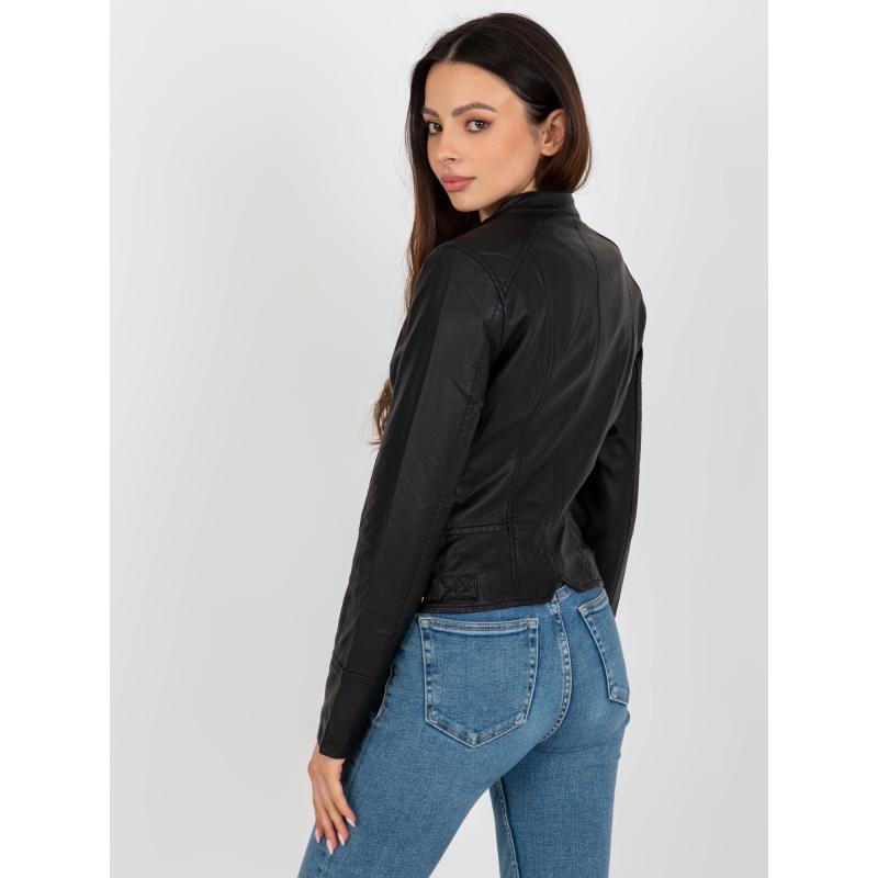 Női bőrdzseki MOTO fekete