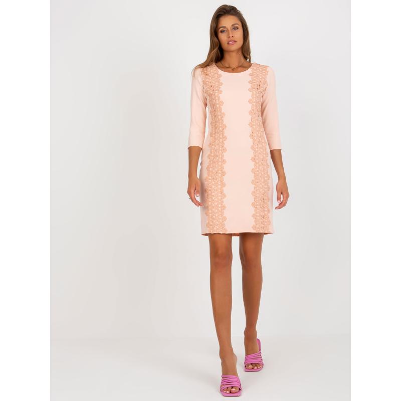 Dámské šaty koktejlové HIENA broskvové