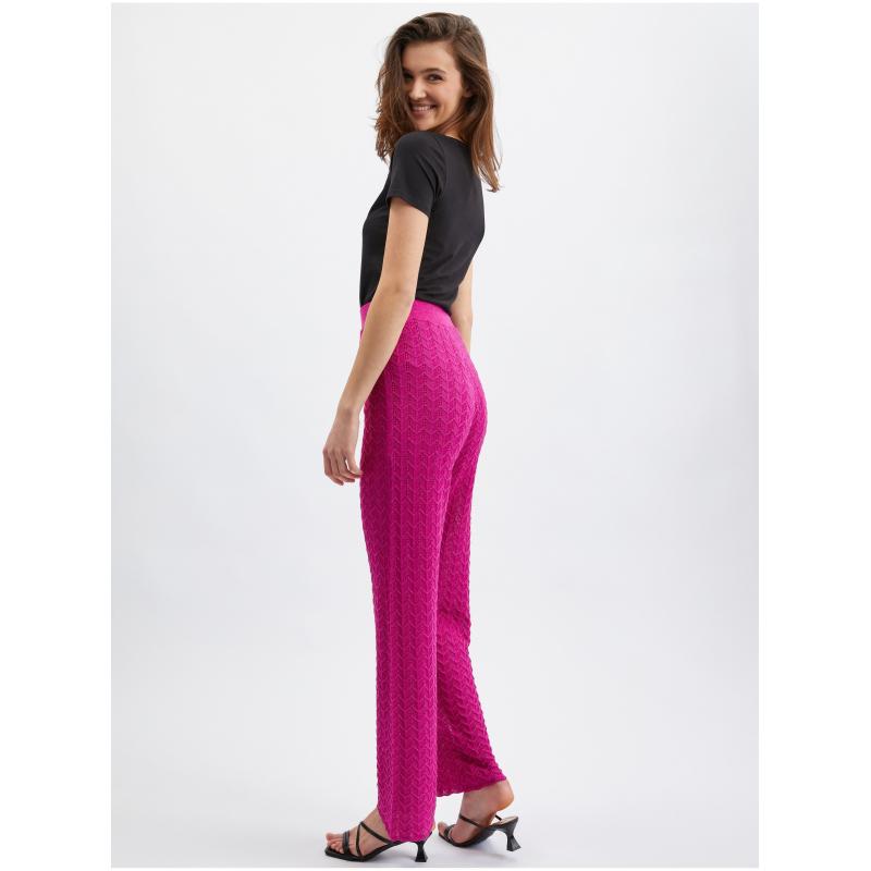 Ružové dámske nohavice
