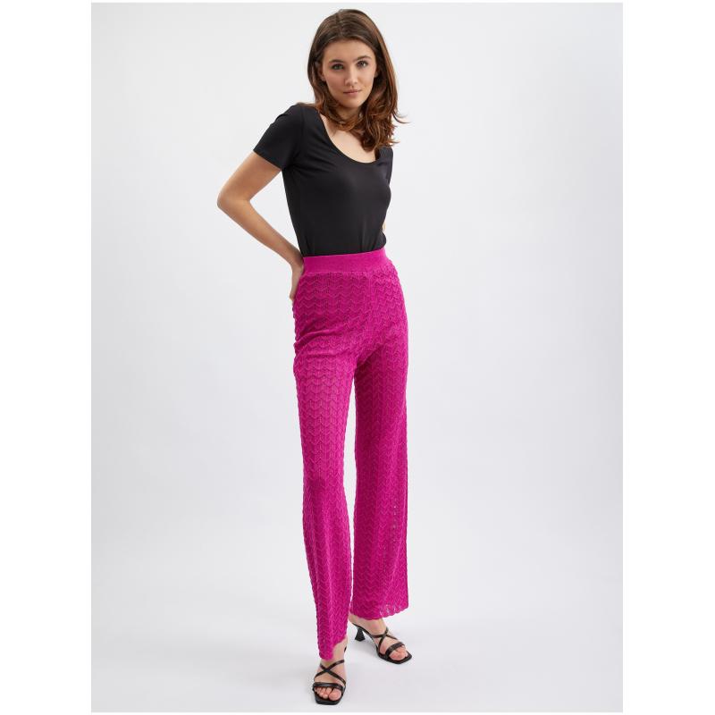 Ružové dámske nohavice