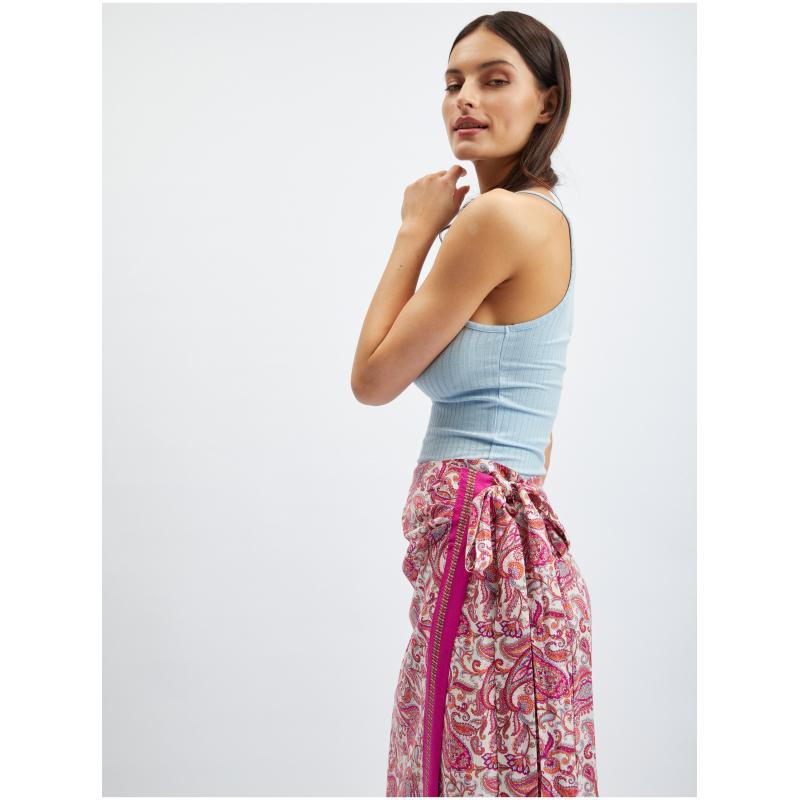 Růžová vzorovaná sukně