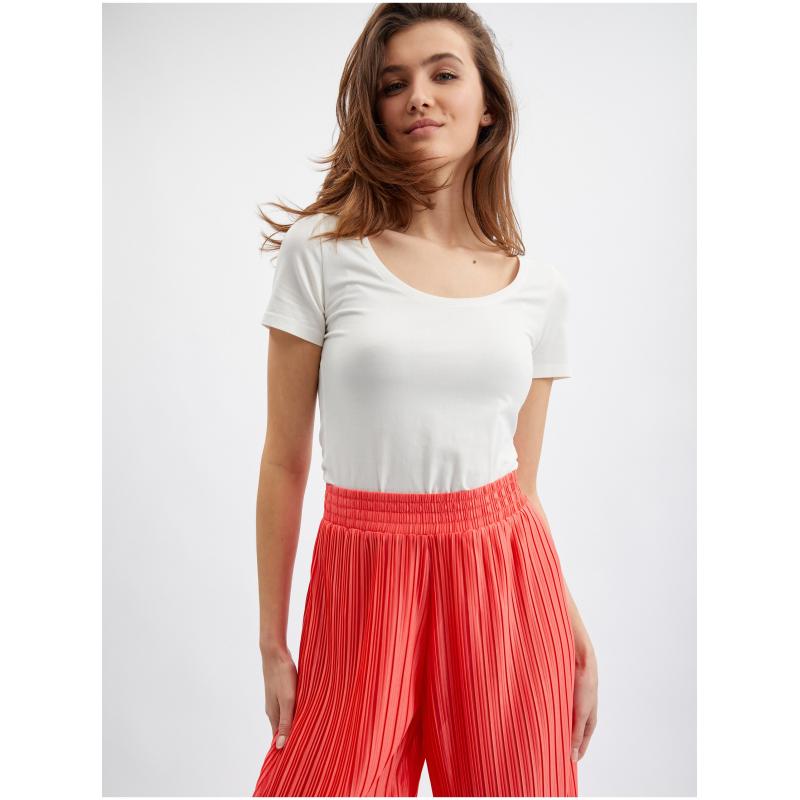 Piros női széles szárú nadrág